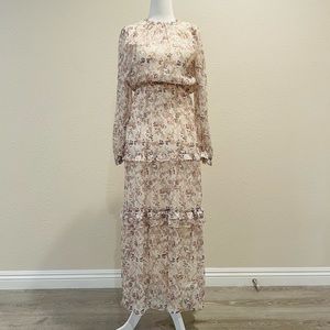 Mo:Vint Long Sleeve Floral Dress
